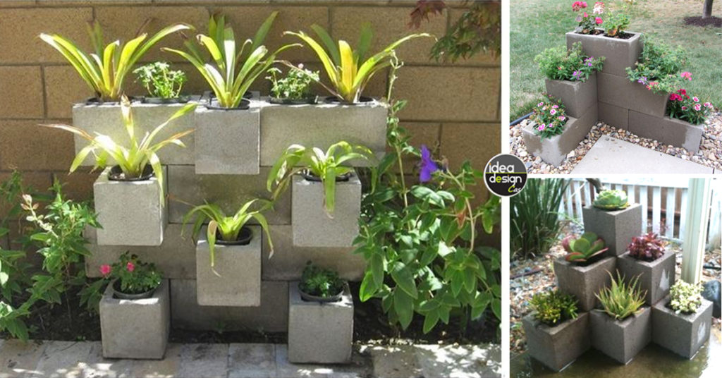 Idee Vasi In Cemento Fai Da Te.Blocchi Di Cemento Fioriti 20 Idee Per Decorare Il Giardino