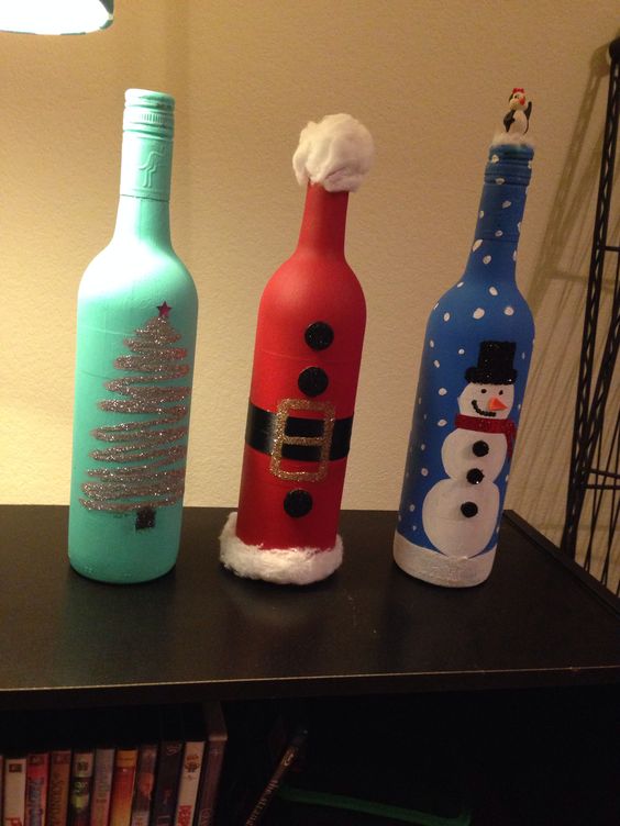 Decorazioni Natalizie Su Bottiglie Di Vetro.Decorare Le Bottiglie A Natale 20 Idee A Cui Ispirarsi