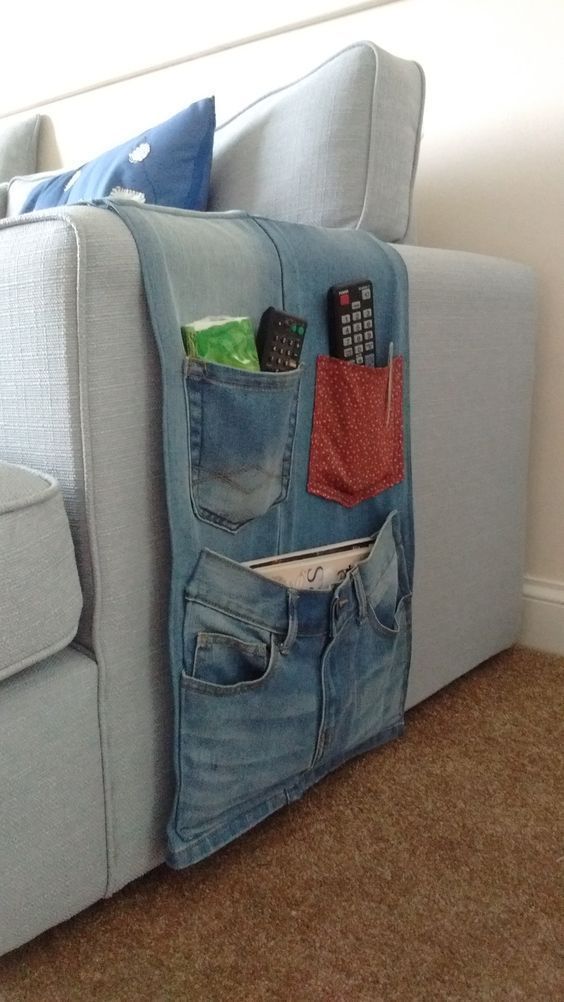 Porta Telecomando Da Divano.15 Idee Creative Per Recuperare I Vecchi Jeans Ispiratevi