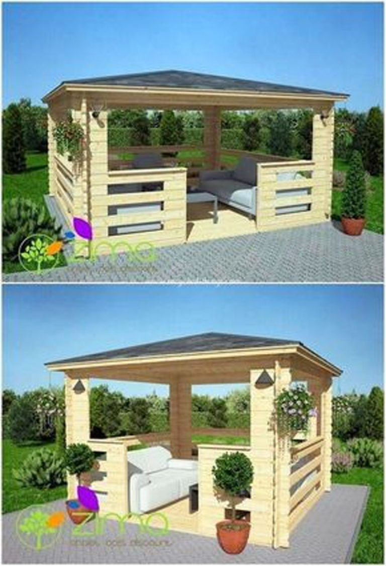 Gazebo fai da te con pallet! 8 ispirazioni per il giardino