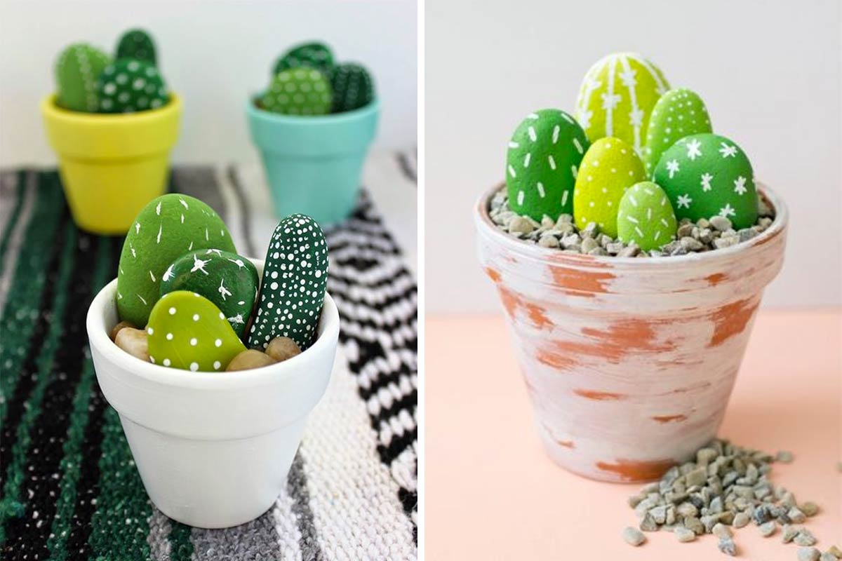 I sassi diventano splendidi cactus: ecco 18 belle idee fai da te per  ispirarsi